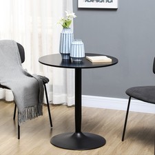 Image of Round Dining Table, Modern Kitchen Table with Steel Base
