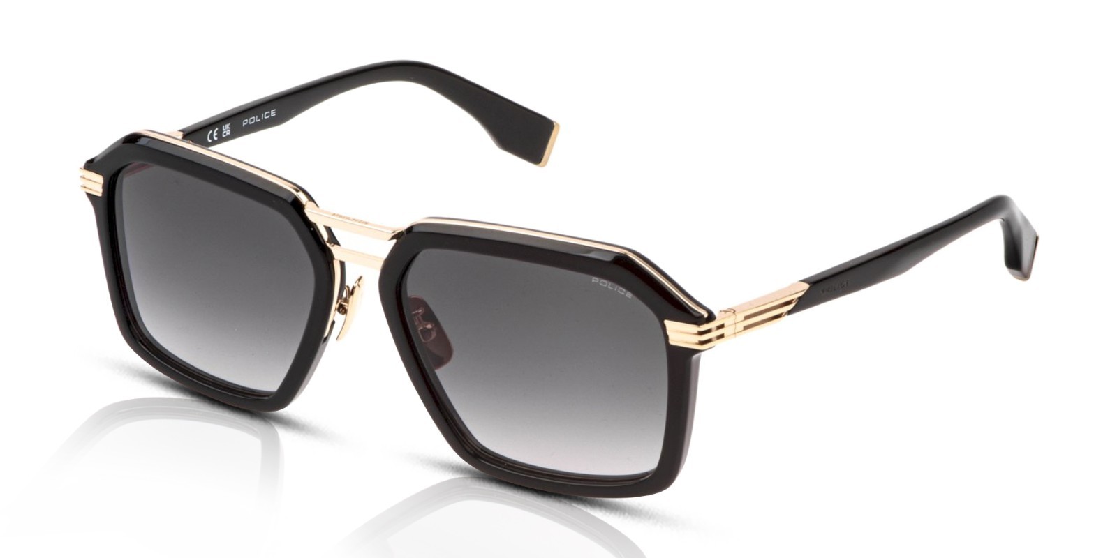 Police Mercury 2 SPLQ92 0300 Shiny Rose Gold/Smoke Gradient Sunglasses