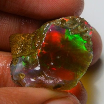 Ethiopian Oil Opal Specimen 27.50 cts Natural Rough Gemstone - Fire Opal Roug