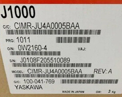  1PC New Yaskawa CIMR-JU4A0005BAA Frequency Drive