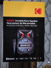 Kodak BTSPK114 Bluetooth Wireless 8" Speaker w/mic, LED Light Effects, New 