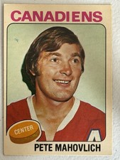 1975-76 O-Pee-Chee Vintage Hockey Pete Mahovlich #50 Montreal Canadiens
