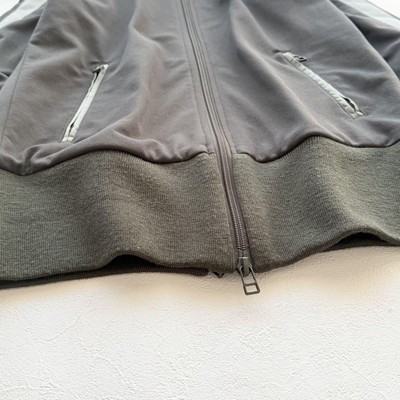 Yohji Yamamoto PE Interlock Track Jacket M Zip Up, Stretchy, Black 