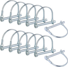 12-Count Wire Lock Pins, 1/4 Inch Heavy Duty Safety Coupler Pin Shaft Locking Pt