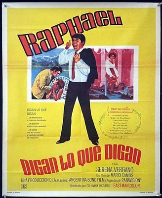 F472     DIGAN LO QUE DIGAN, original Mexican movie Poster, Raphael, 1968
