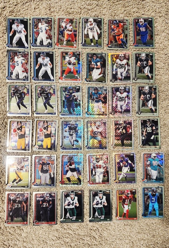2025 Topps Chrome Football ALL ROOKIES - inserts/parallels/refractors