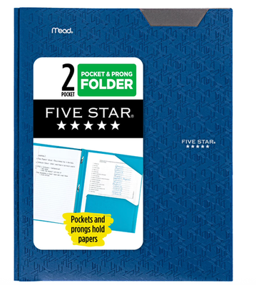 #ad Five Star 2 Pocket Stay Put Plastic Folder Assorted Colors 72115 Pack of 24 $24.99