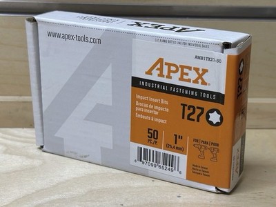 50PCS APEX T27 Torx Insert Bits AMB1TX27-50 1/4'' Hex Impact Driver Bits NEW