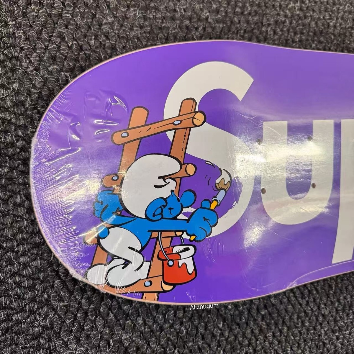 SUPREME FW20 SMURFS SKATEBOARD PURPLE BOX LOGO | eBay