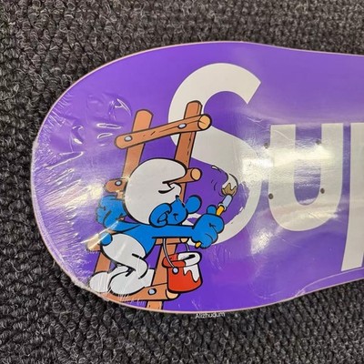 SUPREME FW20 SMURFS SKATEBOARD PURPLE BOX LOGO | eBay