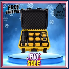 Extra Large Battery Storage Case with Adjustable Dividers for 12V/20V/60V