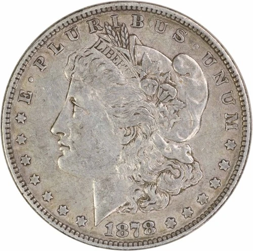 1878 Morgan Silver Dollar 8TF EF Uncertified #1136