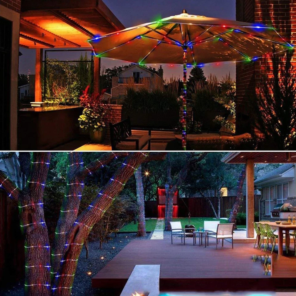 Solar Rope Lights 33FT 100LED Outdoor Solar String Lights IP65 Waterproof - Image 2 of 4