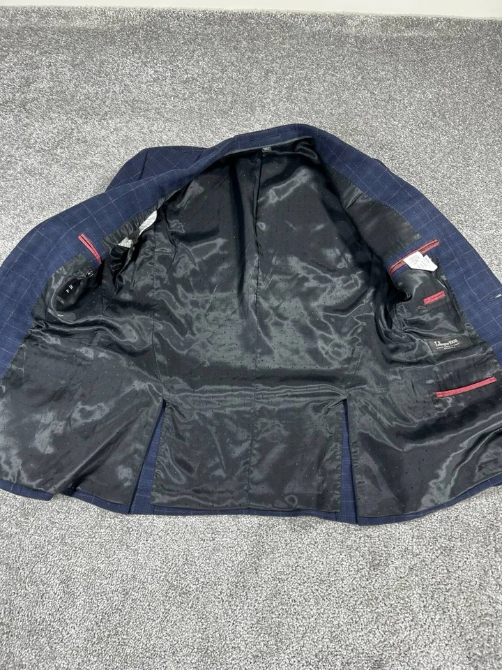 J Crew Ludlow Suit Mens 36 Short Slim Blue Wool Flannel 32x28 - Image 3 of 4