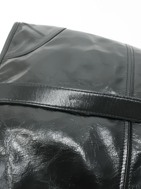PRADA Leather 2WAY Shoulder Bag 2VH215 Vintage Processed Black image 6
