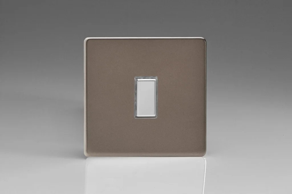 Dimmer Silver V-Pro Multi-Point Supplementary Control Screwless Pewter 1-Gang