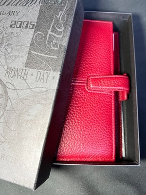 FILOFAX Finchley rot Personal Format - Neu aus Lagerbestand - N.O.S.