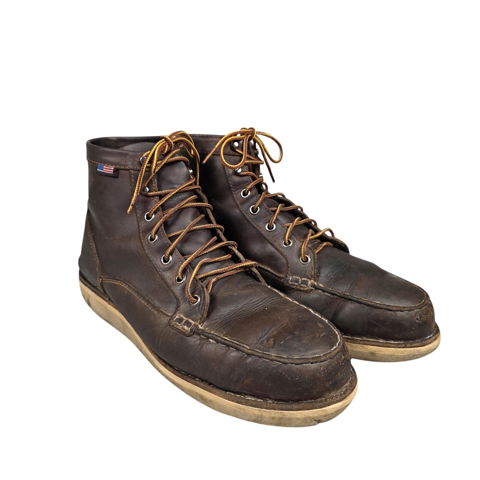 S Size 12 Brown Leather Bull Run Moc 6 Steel Toe Work Safety