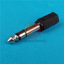 1PCS 1/4" 6.35mm Stereo Male to 3.5mm Stereo Female Jack Adapter Plug NEW *hh