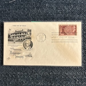 FDC 1948 SC #955 Artcraft Cachet - Natchez Miss 