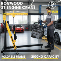 2 Ton Hydraulic Folding Engine Crane RocwooD Hoist Lift Stand 2000kg Garage 