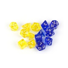 Chessex 7 Piece RPG Polyhedral Translucent Dice Set Bundle - 2x Sets D D DND YHP