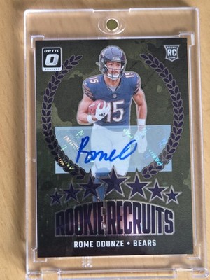 2024 Optic Football Rome Odunze Purple Stars Rated Rookie Auto /25