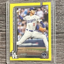 Topps 2025 Series 2 Yellow RC Roki Sasaki Los Angeles Dodgers #558