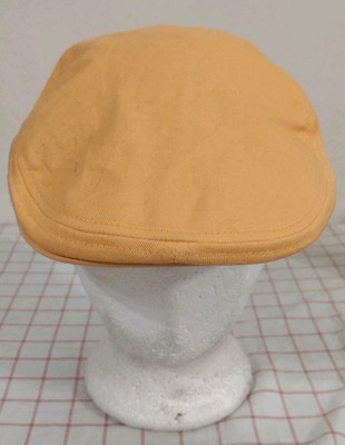 Sowya Newsboy Cabbie Flat Cap Hat Orange Size S/M Mens Scholar