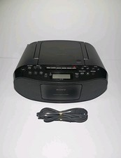 Sony CFD-S50 Boombox CD Radio Stereo Cassette Player Black Tested W/ Cable