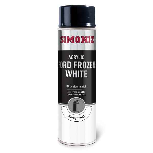 SIMP23D Spray Paint 500ml x6 Fits Ford Frozen White RAL Colour Match By Simoniz