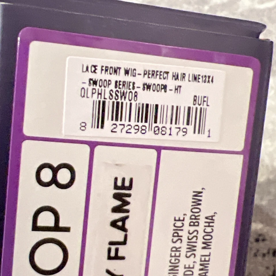 Peluca frontal de encaje exterior - Línea de cabello perfecta 13X4 - Serie Swoop - Swoop 8 (BORGOÑA Foto 4 de 4