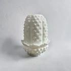 Vintage Fenton Fairy Light Lamp White Milk Glass Hobnail 4.5"