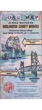 1960s Burlington County NJ Bridges Tacony Palmyra Brochure & Map