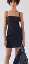 Urban Outfitters Black Bari Lined Corset Dress Size Small 