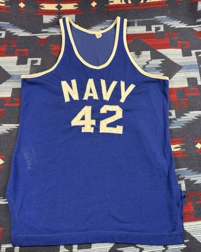 50s 60s USN US Navy Naval Jersey Tank Top T Shirt USA Ma Vintage vintage concert t-shirt, vintage, single stitch, B+ condition