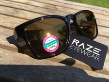 RAZE Eyewear Sunglasses Sahara Black Mirrored Brown Lens 29120 Women's Ladies