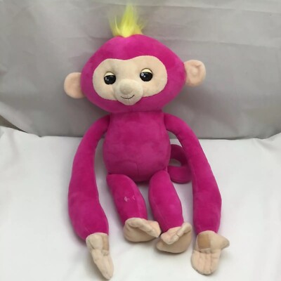 Fingerlings Hugs Bella Monkey Hot Pink Interactive Wowwee Plush 18'' Lovey 2018