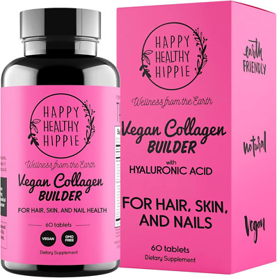 Vegan Collagen Builder W/ Hyaluronic Acid - Collagen Pills for Youthful Glow ...