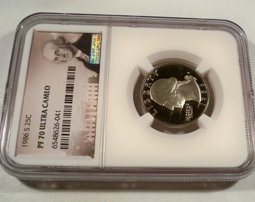 1986-S NGC PF70UCAM WASHINGTON QUARTER PROOF ULTRA CAMEO 25c PR 70 DC - Picture 3 of 4