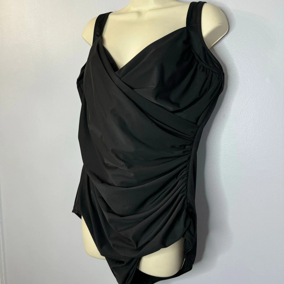 Miraclesuit Ruched One-Piece Swimsuit Black  - Image 4 of 4