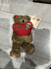 Boyds The Head Bean Collection Mary brown bear Christmas Holiday Vintage retired