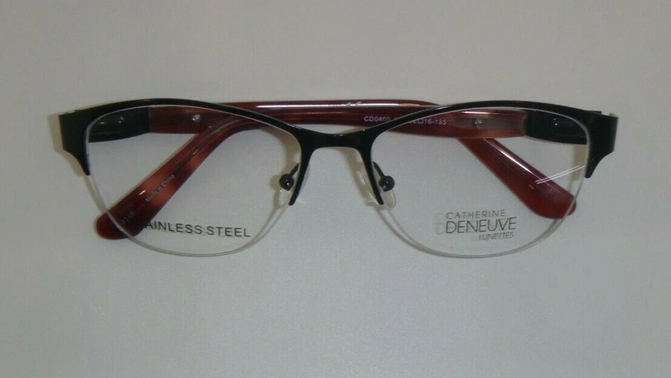 Marco de gafas de metal negro 002 Catherine Deneuve Lunettes CD0409 52-16-135 RX Foto 4 de 4