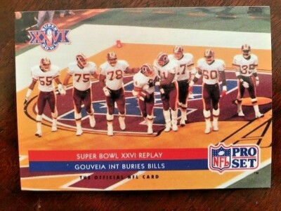 NFL - 1992 Pro Set Super Bowl XXVI Replay - Gouveia Int Buries