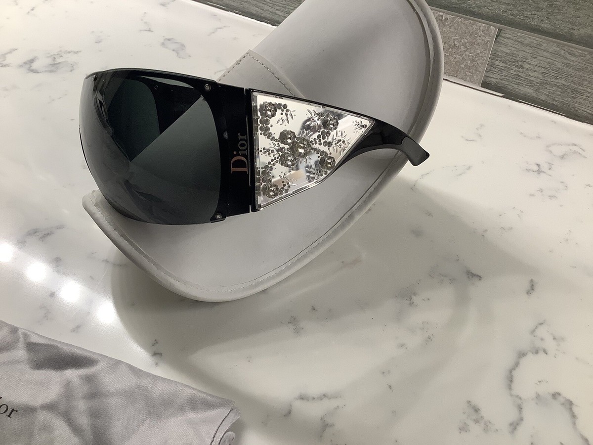 christian dior sunglasses women Rare Oversized Black With