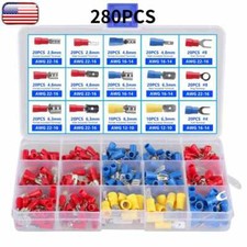 280PCS Assorted Crimp Spade Terminal Insulated Electrical Wire Connector Kit Set