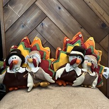 2 Thanksgiving Turkey Pillows