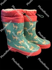 Lilly Dan big girls sz 13/1 winter rain insulated boots, sherpa lined EUC