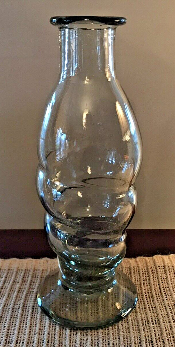 Made in Mexico ビックサイズ ガラス 吹きガラス インテリア Hecho En Mexico Large Hand Blown Glass Vase 13