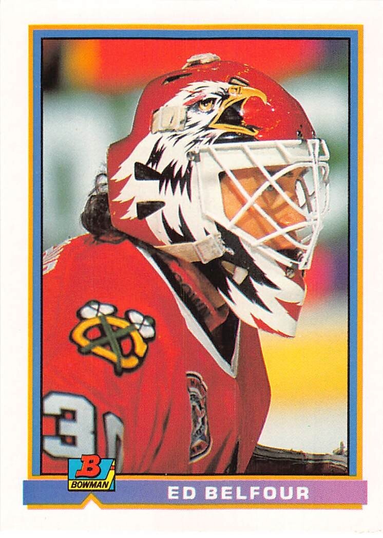 1991-92 Bowman Hockey Ed Belfour #390 NM/MT CHICAGO BLACKHAWKS